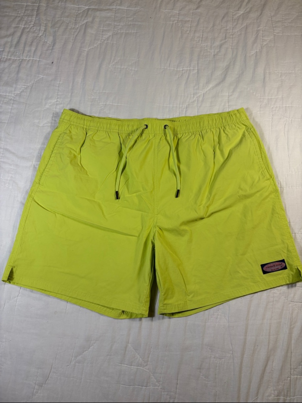 Vineyard Vines 7" Island Chappy Swim Trunks‎ Neon Yellow Lined Trunks NWOT XXL